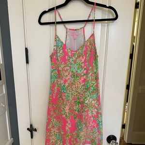 Lilly Pulitzer Dusk Slip Dress - Flamingo Pink Southern Charm